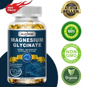 Alxfresh Magnesium Glycinate 500mg Kapsul Zink Vitamin D3 B6 untuk Kualiti Tidur Saraf Sendi Otot Kebimbangan Tekanan Kesihatan Mood