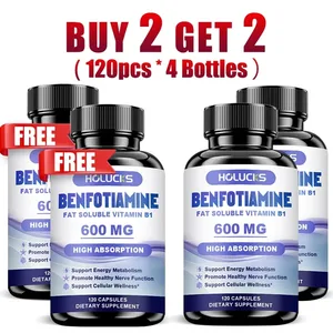 Benfotiamine Capsules with Fat-Soluble Vitamin B1 Support Nerve Health Energy Metabolism & Cellular Wellness for Men & Women