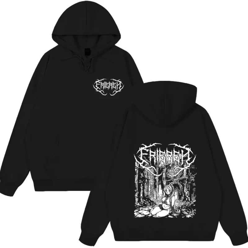 Anime Frieren: Beyond Journey's End T-shirt Frieren Manga Gothic Hoodies Herr Kvinnor Kläder Vinterkläder Lös stil Streetwears