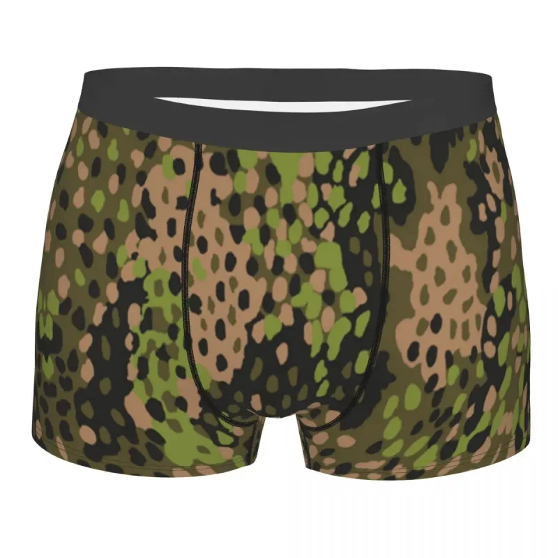 Mand Cool WW2 Camo Undertøj Tyskland Arm Militær Camouflage Boxer Briefs Stretch Shorts Trusser Underbukser