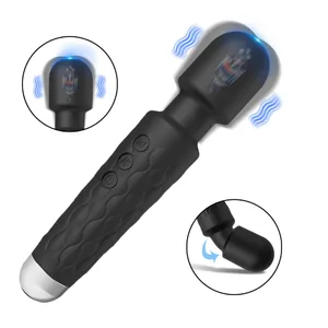 Күшті вибратор әйелдер сиқырлы таяқшасы USB қайта зарядталатын су өткізбейтін массажер клиторлық G-нүкте вибраторы секс-ойыншық ересектерге арналған