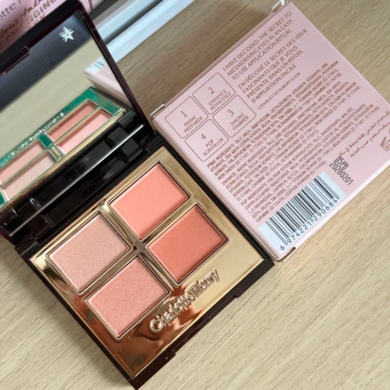 Charlotte Tilbury Four Colour Palette Pillow Talk Eraggera Eyes Small Gold Tube Lipstick Легкий для нанесення макіяжу Портативна косметика