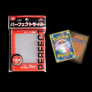 64x89mm Card Sleeve Barrier Board Game KMC Clear Pokemon Perfect Size Card Sleeves Trading Cards Fit Standard Transparent Outer