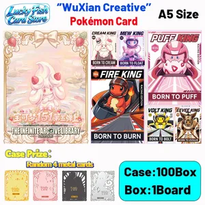 Оптовая продажа, 2026, новые карты WuXian Creative Studio Pokémon, размер A5, акриловые доски, коллекционные аниме, подарки от фанатов персонажей