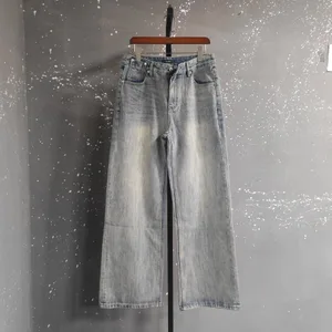 Mỹ Retro Tối Giản Đau Khổ Giặt Quần Jean Nam Chắc Chắn Chiều Dài Nhân Quả Quần Chân Thẳng Mùa Xuân 2026 Tin Tức 9X1974
