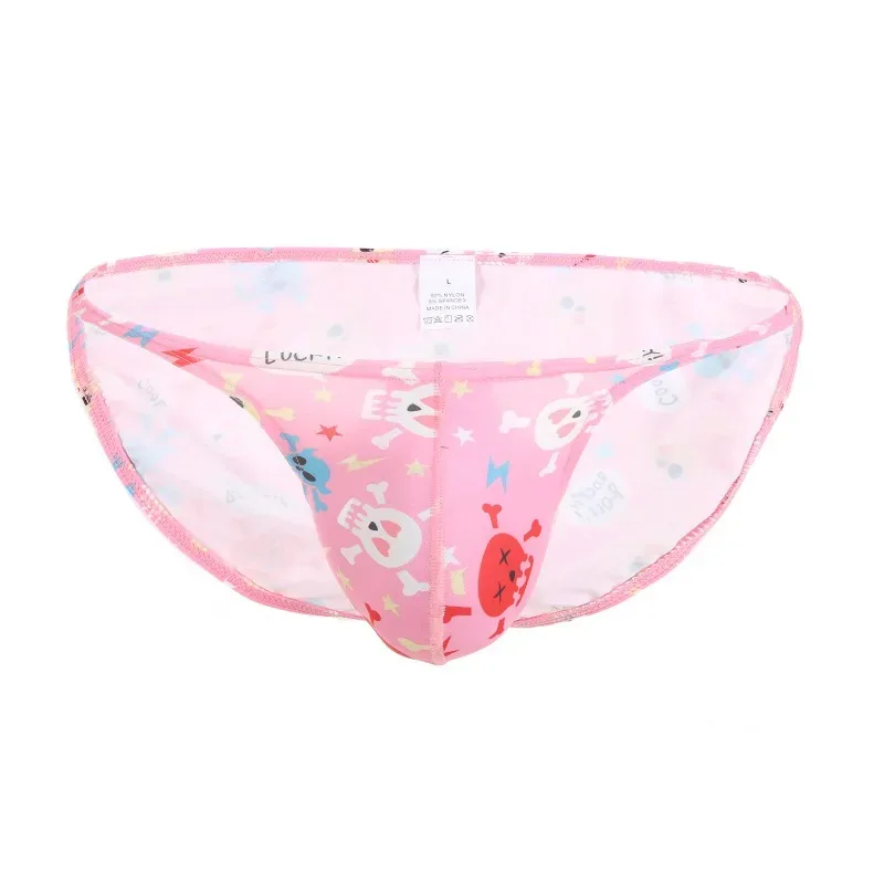 Erkek Seksi Yüzmek Külot Maillot De Bain Bikini Mayo Serin Komik Kafatası Baskı Sörf Beachwear erkek mayoları