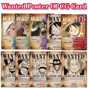 ONE PIECE Retro Wanted Poster Style Proxy Game Card Luffy Buggy Shanks Ace Anime OPCG/PTCG karta / sběratelská karta