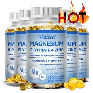 Daitea Magnesium Glycinate & Zinc Dietary Supplement - Sokongan Imun Saraf Tulang - Sesuai untuk Lelaki dan Wanita