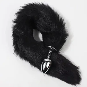 Endoll anal barat Endoll anal de cua de guineu sexy de metall Joguina sexual per a jocs de rol Endoll anal masculí i femení Joc per a adults Joguines per a parella Joguines sexuals