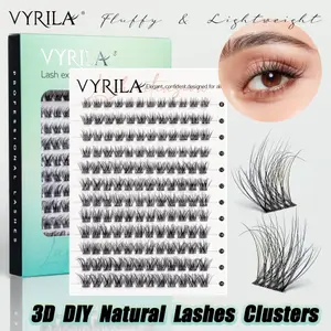 Individuální řasy Cluster C Curl Mix Shluky řas 3D Wispy DIY prodloužení řas 0,1 mm Super tenký pásek Obnovitelné přírodní řasy
