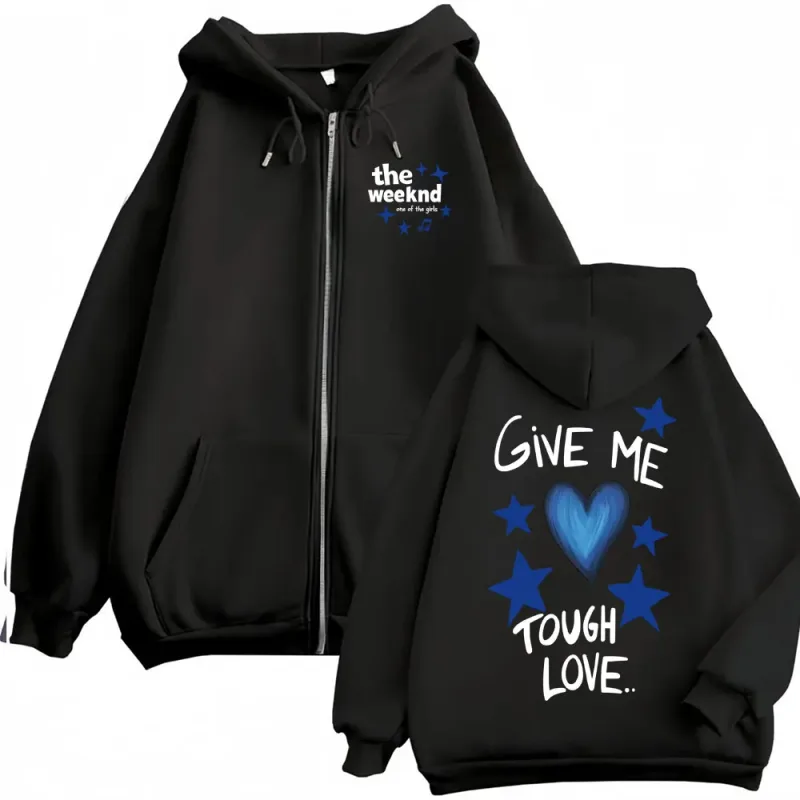 Sudaderas con capucha The Weeknd "one of The Girls" para hombre y mujer, chaqueta de moda de Hip Hop, sudadera, abrigos, jerséis informales con cremallera de gran tamaño