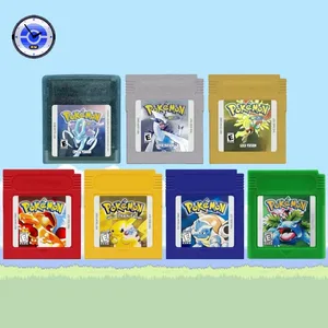 GB/GBC RTC Pokemon Синий/Кристалл/Зеленый/Золотой/Красный/Серебряный/Желтый Картридж для видеоигр с аккумулятором Версия для США