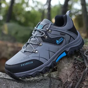 Novos sapatos de caminhada esportivos masculinos 2024 sapatos de treinamento antiderrapante de couro ao ar livre sapatos de corrida de outono de grandes dimensões