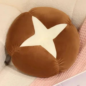Coussin en peluche de fruits et légumes, Simulation Kawaii, kaki, Shiitake, champignon, tomate, décor doux, oreiller pour chambre à coucher, canapé, cadeau
