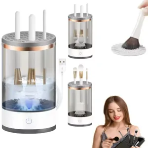 Portátil usb recarregável elétrica máquina de escova de maquiagem eficiente automático para casa viagens escovas cosméticas ferramentas de limpeza profunda
