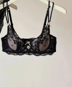 Biustonosz Minimizer w stylu francuskim seksowny komplet bielizny duże podparcie piersi pół szklanki miękkie fiszbiny zapobiegające zwiotczeniu wygodne cienkie biustonosze