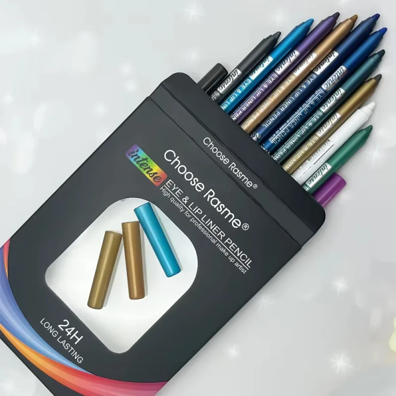 12 colori Eyeliner colorato Matita per labbra Matita per occhi in crema impermeabile Penna per eyeliner a doppio uso Trucco per occhi e labbra Halloween Cosplay PartyMakeup