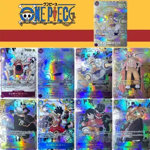 ONE PIECE Roronoa Zoro Monkey D. Luffy Targeta de col·lecció casolana de bricolatge Joguines de versió anglès japonès Regal d'aniversari de Nadal