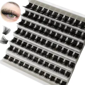 84 racons de pestanyes individuals DIY extensió de pestanyes de tija ampla Curl pestanyes de longitud mixta reutilitzables per al maquillatge d'ulls