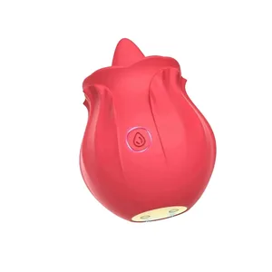 Vibromasseur en forme de Rose, jouet sexuel en Silicone sans danger pour le corps, étanche, Rechargeable, Vibrations à plusieurs vitesses, cadeau discret pour adulte