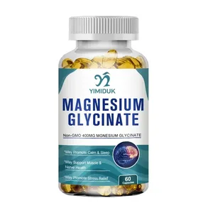 Yimiduk Pure Magnesium Glycinate Supplement dengan Vitamin B6 untuk Melawan Keletihan Kekejangan & Kesihatan Jantung Mengurangkan Kebimbangan Vegan