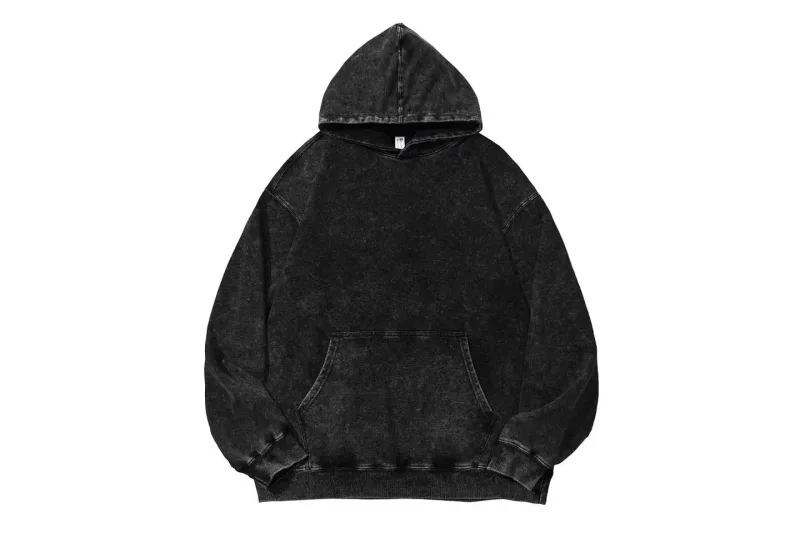 350 Grams Retro Acid-Washed 100% Cotton All-In-One Cap Hoodie High-Quality Loose-Fitting Sports Shirt Custom Logo