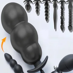 Expansor anal expandir inflável anal plug oversized enema treinamento butt plug dilatador bunda brinquedo sexual de próstata para homens