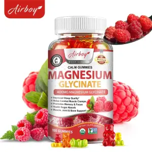 Magnesium Glycinate Gummies - Kesihatan Otak Menguatkan Otot dan Tulang Meningkatkan Tidur Relakskan Saraf