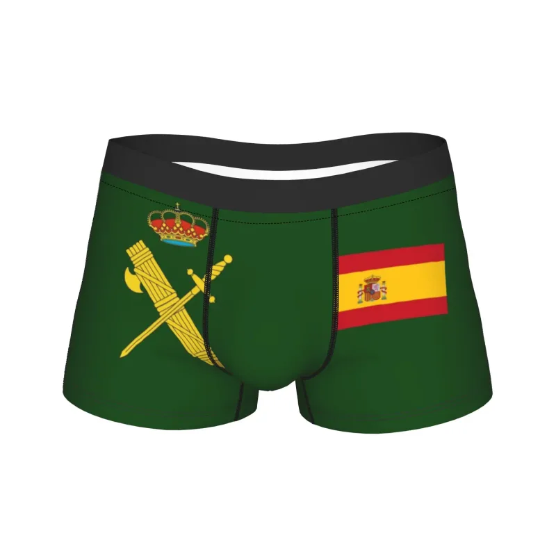 İspanya bayrağı Artı Amblem Sivil Muhafız erkek iç çamaşırı İspanyol Boxer Külot Şort Külot Erkek S-XXL için Komik Yumuşak Külot