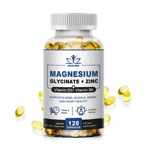 Kapsul Magnesium & Zink untuk Enzim Tulang Sendi Otot & Rehat Kesihatan Jantung & Relaksasi Suplemen Magnesium Glycinate