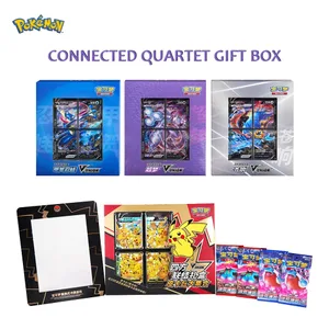 Originale Pokemon TCG Card Quartet Coupling V-Union Gift Box Set - Pikachu Mew-Two - Carte collezionabili autentiche al 100%