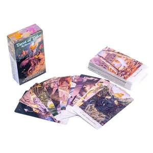 10,3*6cm Tarot of Tides: The Adventures of A Duck Named Bob – Dvojitá embosovaná karta Unikátní tarotový balíček se 78 kartami