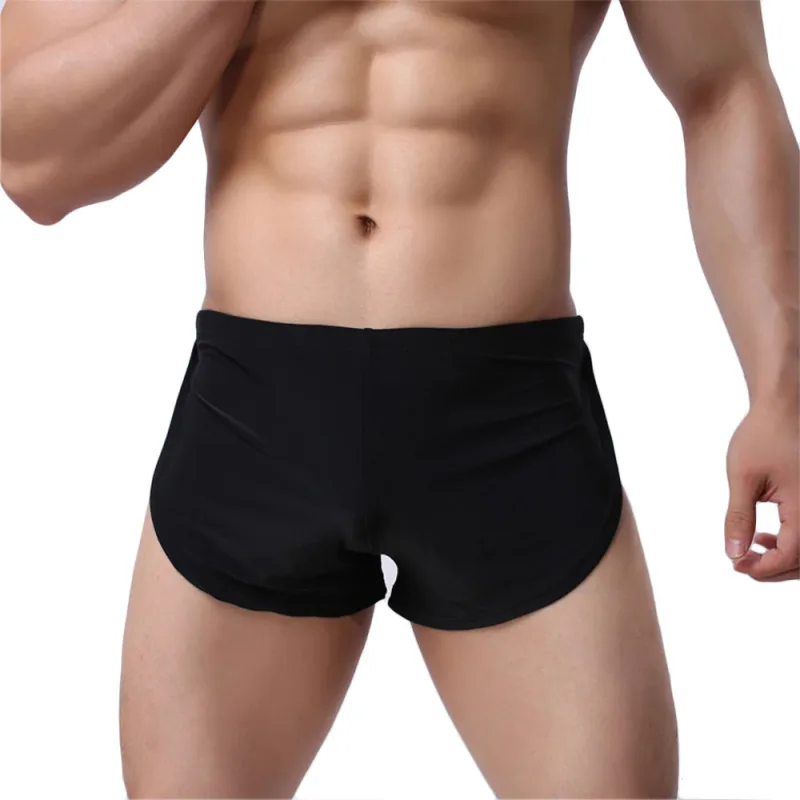 Erkek Külot İç Giyim Boksörler Nefes Erkekler Boxer Pijama Yan Bölünmüş Külot Cueca Homem Şort Pijama
