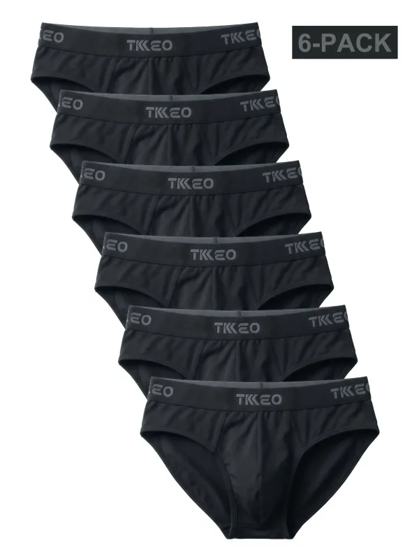 6-piece set of men's fashion underwear, high-quality briefs, breathable, soft and comfortable, moisture-wicking, quick-drying, large quantity pack