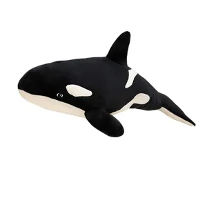 50/70 cm plyšový polštář kosatky kosatky měkký černý bílý velrybí polštář Ložnice Dekor pohovka Plyšový polštář s motivem oceánu