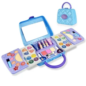 Menina fingir jogar kit de maquiagem princesa brincar com brinquedos lavável não-tóxico conjunto de maquiagem cosmética presentes para meninas crianças