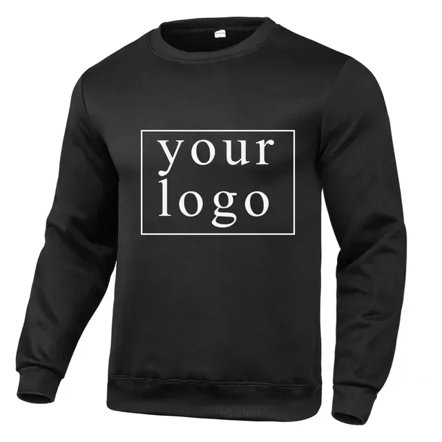 Votre propre conception Logo/image de marque personnalisé partout hommes femmes bricolage col rond à manches longues pull à capuche mode nouveau