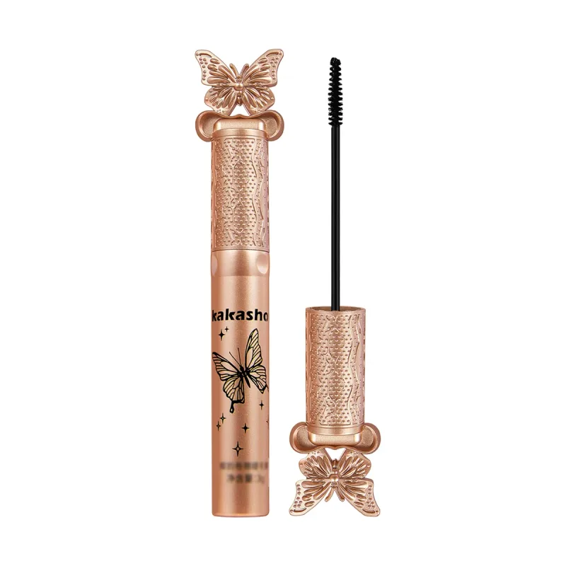 Kakashow Silk Fiber Matte Mascara Makeup แปรง Ultra-Fine ช่วยให้ขนตายาวกันน้ำ Fast Dry Black Curling