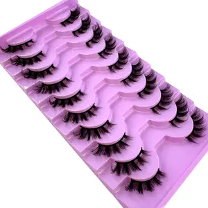 Half Lashes 10 Pairs Half Lashes Soft Natural Cat Eye Lashes Makeup Tool Fake Eyelashes Extension Fluffy Faux Cils