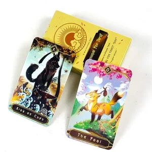 Seasonal Fox Tarot Cards Family Gathering Card Game Mahiwagang Paghula Oracle Board Paglalaro ng Mga Laro sa Mesa Para sa Mga Nagsisimula