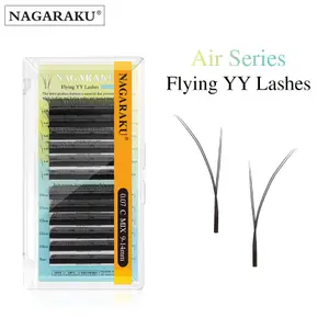 Flying YY Fox Eye Lashes Y Shape Eyelash Extensions Soft Natural Premade Volume Fans Bundle Eyelashes Makeup