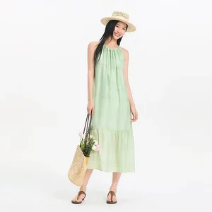 Semirผู้หญิงชุดBowknot Textured HalterคอวันหยุดสายMaxi 2026 ฤดูร้อนโรแมนติกสดElegant Soft Comfy Holiday TOP