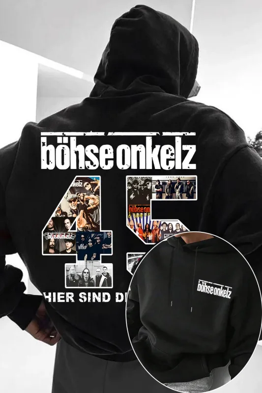 Böhse Onkelz Für Echte Fans Men's Hoodies Fleece Warm Autumn Winter Thick Pullover Oversized Y2k Tracksuit Male Coats Sweatshirt