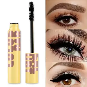 มาสคาร่ากันน้ำสีดำยาวCurling Black Lash Eyelash Extensionแต่งหน้าความงามติดทนนานมาสคาร่าผ้าไหมเส้นใยมาสคาร่า
