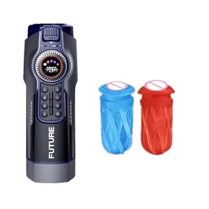 Leten 708-III Leiser Vibrator, Heizung, Stöhnen, USB-Aufladung, automatisches Teleskop, männliche Masturbation, Vagina, Muschi, Sexspielzeug für Männer