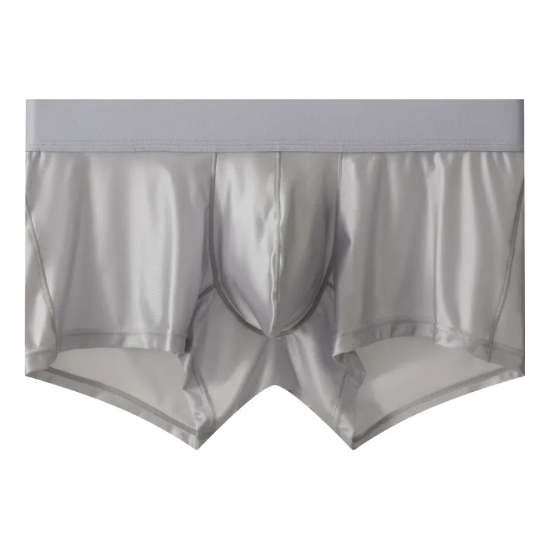 Erkek İç Giyim Boxer Şort Adam Katı İnce Naylon Külot Cueca Orta Bel JJ Kese Külot Erkek Boksörler Ropa Artı Boyutu M-XXL 3256811688904070