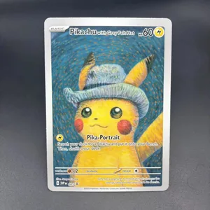Targetes de col·lecció de bricolatge 2023 SVP EN VAN GOGH / BARRET DE FELTRE GRIS Joc de cartes individuals fetes per si mateix Joguina de regal de cartes d'anime