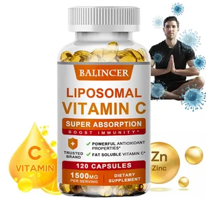 Liposomal Vitamin C 1500mg High Absorption Fat-Soluble Ascorbic Acid Immune Support Collagen Booster & Antioxidant Supplement