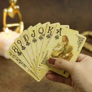 1 joc de cartes d'estil vintage Alícia al país de les meravelles Cartes de joc de cartes de pòquer Jocs de taula Poker retro No s'obre mai