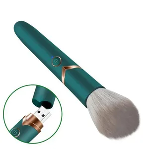 Pincel de maquiagem elétrico, pincel de base, vibração, portátil, recarregável, pincel cosmético, ferramentas de maquiagem detalhadas